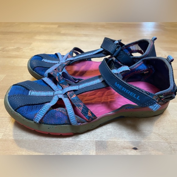 Merrell Hydro Monarch Sandal Velcro Adjustable Strap Outdoor 7M Big Girl Shoe - Picture 11 of 16